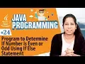 Program to Determine If Number Is Even or Odd Using If Else Statement - Decision Making Statements