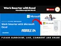 Module 04 - Work Smarter with Microsoft Excel Coursera Answer Quiz Coursera Microsoft