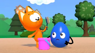 Gatito Koté - Aprende los Colores con Huevos de Colores y Piscinas de Pelotas | Dibujos para Bebés