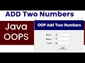 OOP Add two numbers using Java