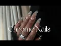 EASIEST 3D Metal Nails At Home gel extensions step by step nail art tutorial