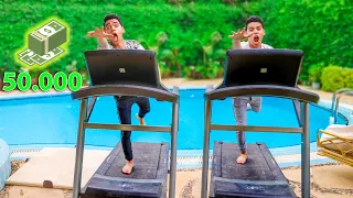 اخر شخص يوقف جري يربح طاح من الجراية الحلقة التانية 