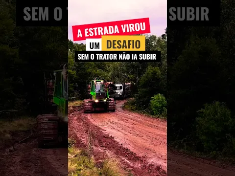 Caminhão pesado não sobe a estrada e o trator entra em ação #caminhão #caminhoneiro #viral