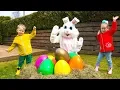 Easter Bunny and Chick visit Gaby and Alex Easter Egg Hunt