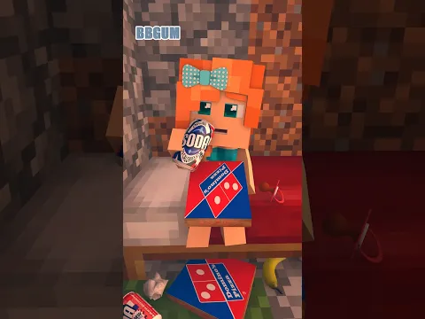 baby alex revenge on steve and noob for the pizza #minecraftanimation #shorts