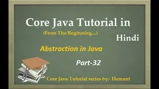 Core Java Tutorial In Hindi Abstraction In Java Part-32