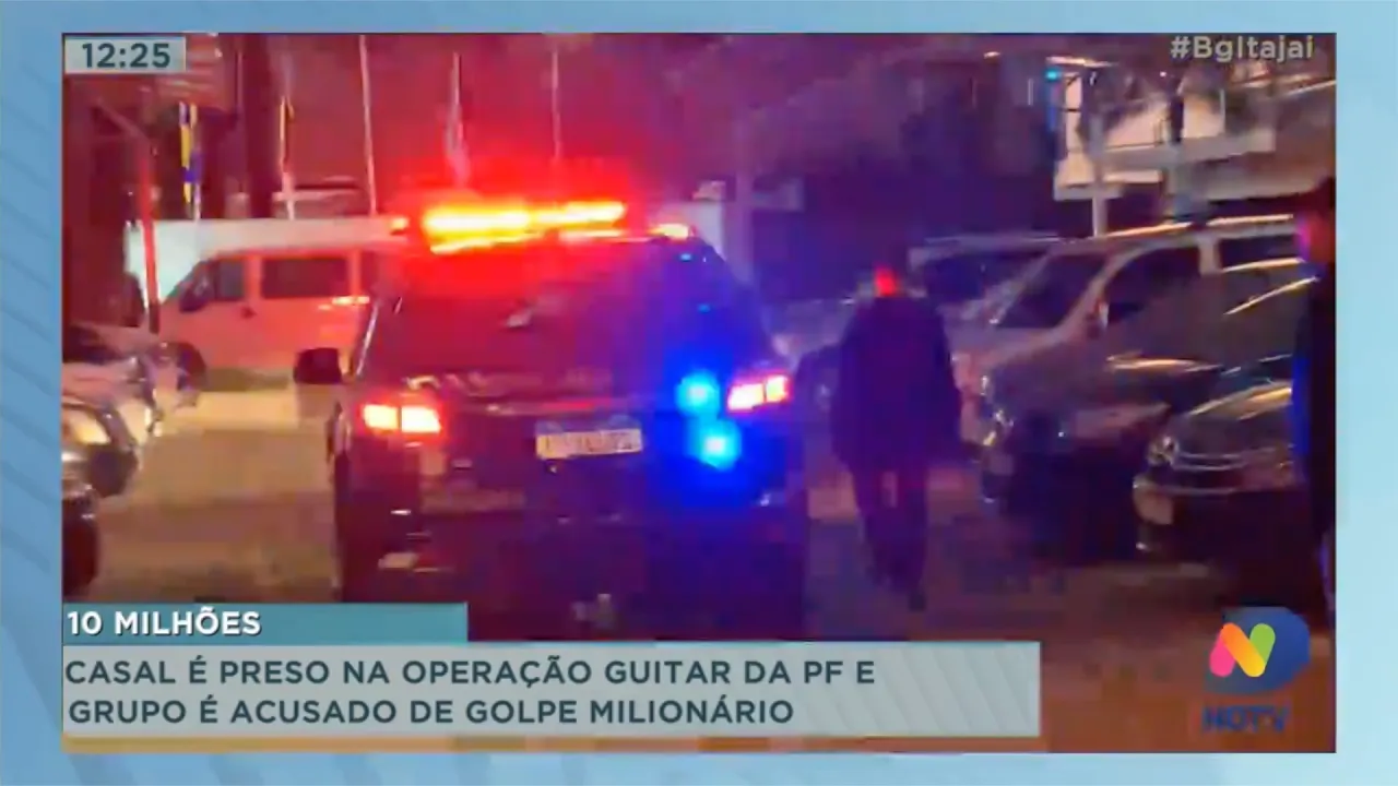 Casal acusado de golpe milionário é preso na operação Guitar da Polícia Federal em Itajaí