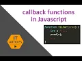 Callback in Javascript in 8 min IT Articles