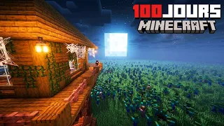 100 jours dans une TOUR Abandonnée dans un monde d'herbes hautes INFINI sur Minecraft