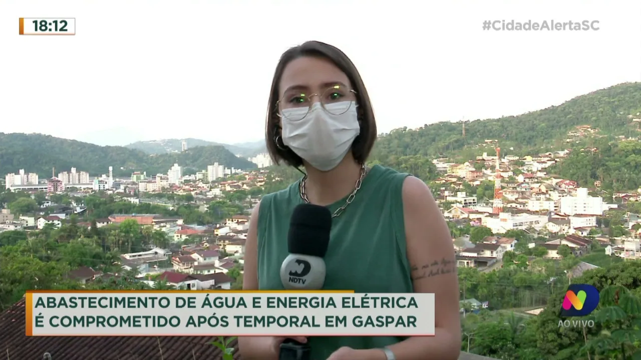 Abastecimento de água e energia elétrica é comprometido após temporal em Gaspar