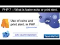 Learn PHP in Hindi Difference between echo and print php Tutorial for Beginners PHP Session9th