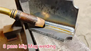 3 pass mig mag welding for beginners