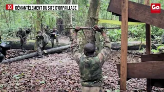 Militaires gabonais et français simulent une attaque contre des orpailleurs clandestins