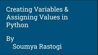 Variables Assignment in Python