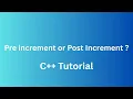 Pre Increment vs Post Increment C Easy Code and Tech