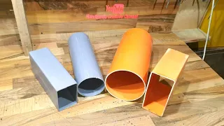 Converting PVC pipes to square plastic pipes is very simple Pvc Pipe Craft Ideas