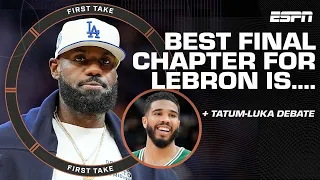 What is the best final chapter for LeBron Warriors Cavaliers or the Heat First Take