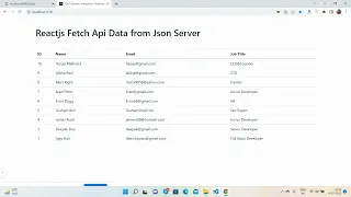 Reactjs Fetch Api Data from Json Server Using Hooks