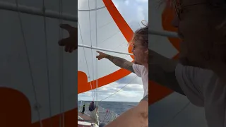 Sailing offshore using the whisker pole