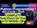 VTU Model Paper complete solutions PYTHON PROGRAMMING 1BPLC105B 205B
