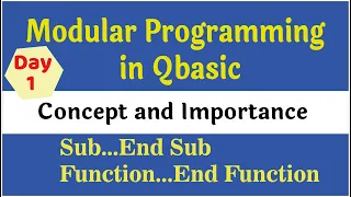 SEE Computer science Modular Programming in QBASIC SUB and FUNCTION Day 1 EduByte