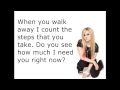 Avril Lavigne - When You're Gone [Lyrics/Letra]