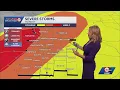 Multiple bands of storms today with severe risk tonight