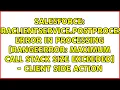 AuraClientService postProcess error in processing RangeError Maximum call stack size