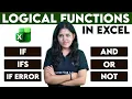 MS Excel Complete Logical Functions Tutorial IF IFS IFERROR AND OR NOT Computer Tech Aca