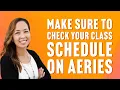 How to check your class schedule on Aeries