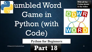 Jumbled Word Game in Python with Code