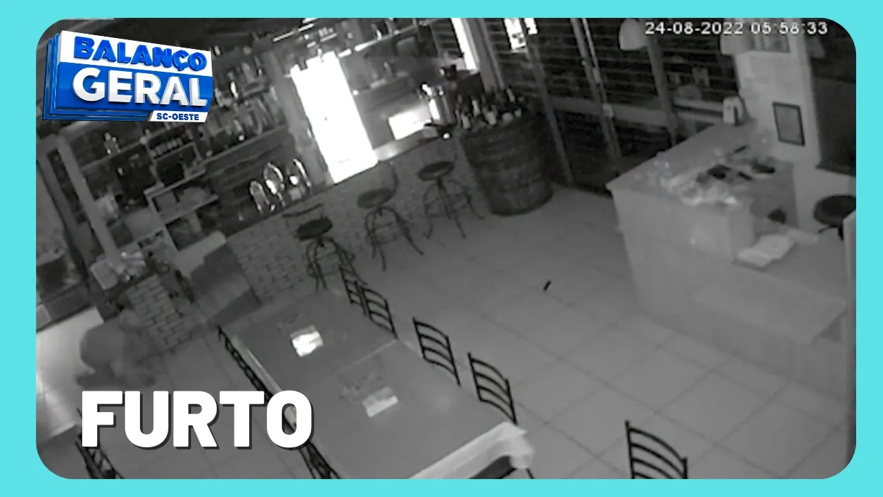 Ladrão invade pizzaria, furta dinheiro e outros objetos em Chapecó