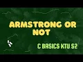 Check a number is Armstrong C Programming KTU S2 MALAYALAM