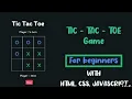 Tic Tac Toe Game Part 1 Html Css Javascript Game JavaScript game Coding Builder Boy