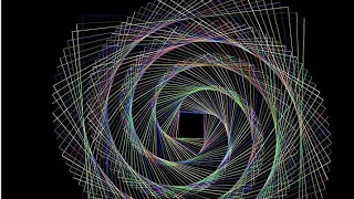 draw a square spiral by python