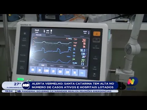Alerta Vermelho: SC tem aumento no número de casos ativos da Covid-19 e hospitais lotados