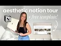 notion template tour tutorial aesthetic neutral free life planner how to use it