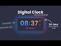 Digital Clock Design With 12--hour Format Switcher - Html Css Javascript