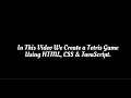Tetris Game Using html css javascript How to Create a Puzzle Game true coding