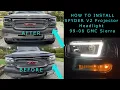 How to Install Spyder Projector Headlights V2 LED Light Bar 1999-2006 GMC Sierra Headlight
