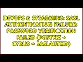 SASL authentication failure Password verification failed postfix cyrus saslaut