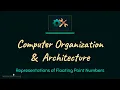 Representations of Floating Point Numbers