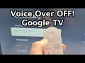 Google TV How to Turn OFF Voice Assistant
