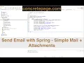 Send Email with Spring - Simple Mail Attachments