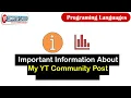 Important information about my Community Post YP Computer Classes