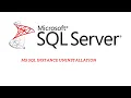 How to uninstall MS SQL Instance