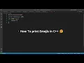 TO PRINT EMOJIS In C C Programming