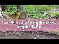 Review G4Free Large Camping Hammock with Mosquito Net 2 Person Pop-up Parachute Lightweight Hanging