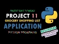 Beginners Python Programming Grocery Shopping List Project Base Python Tutorials Project 11