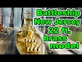 Huge Brass Model Scale of U S Navy Battleship New Jersey built by the Navy for Antenna Studies